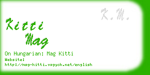 kitti mag business card